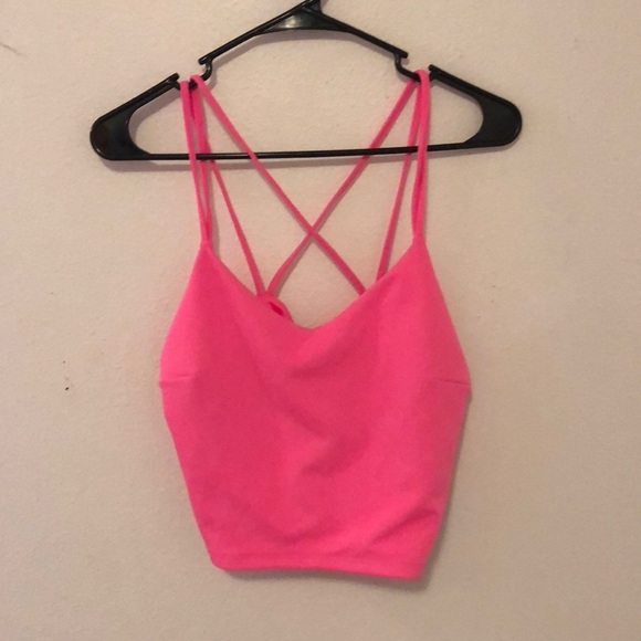 Express Tops - Bright pink crop top from Express